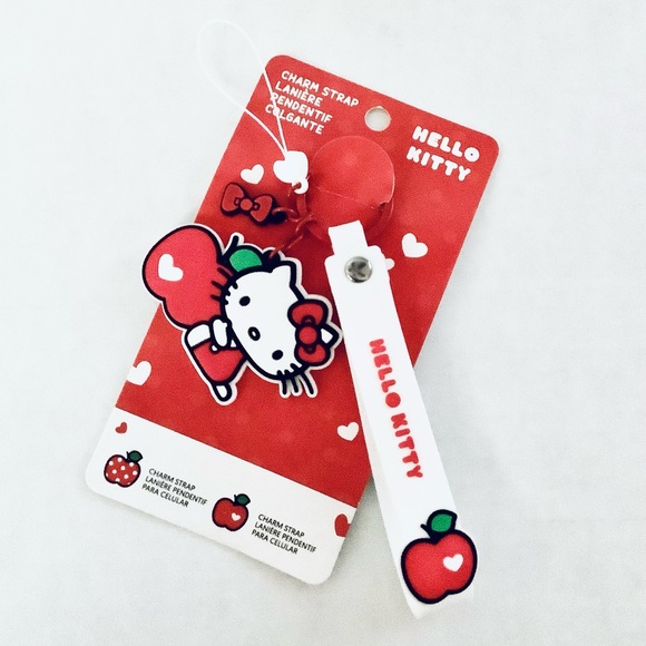 Sanrio Hello Kitty Apple Collection Phone Charm Strap(White) - Picture 2 of 3